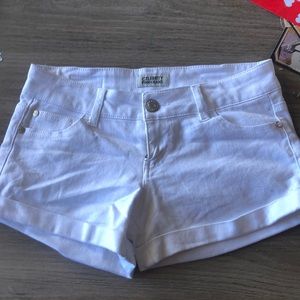 White Jean Shorts